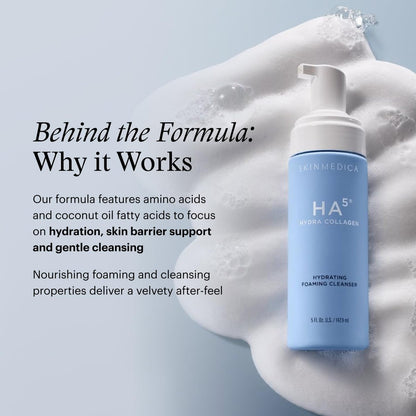 SkinMedica HA5 Hydra Collagen Hydrating Foaming Cleanser with Vegan Collagen, 5 Fl Oz Avelisse