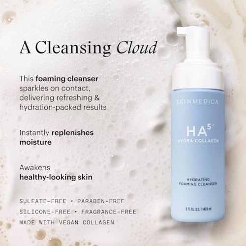 SkinMedica HA5 Hydra Collagen Hydrating Foaming Cleanser with Vegan Collagen, 5 Fl Oz Avelisse