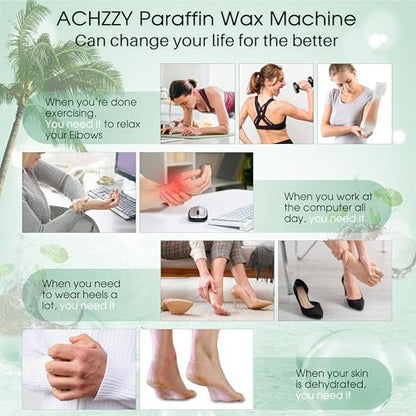 Achzzy Natural Paraffin Wax Refills, 12-Pack Coconut Scented Blocks for Deep Hydration and Moisturizing Hands & Feet Avelisse
