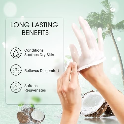 Achzzy Natural Paraffin Wax Refills, 12-Pack Coconut Scented Blocks for Deep Hydration and Moisturizing Hands & Feet Avelisse