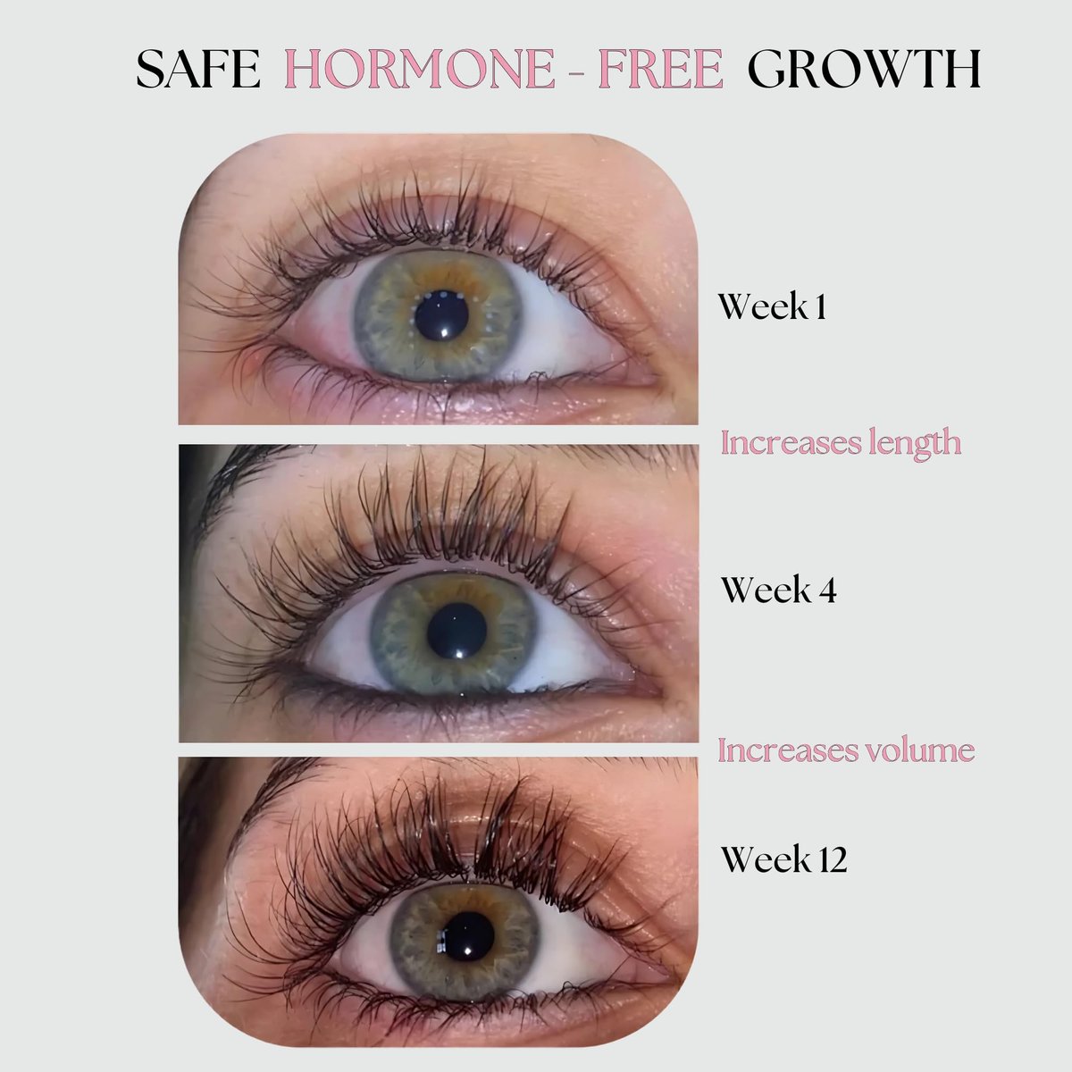 KAEMEX Eyelash Growth Serum & Conditioner Set - Hormone Free for Sensitive Eyes - 3ml Lash Serum + 3ml Eyelash Conditioner - görsel 3