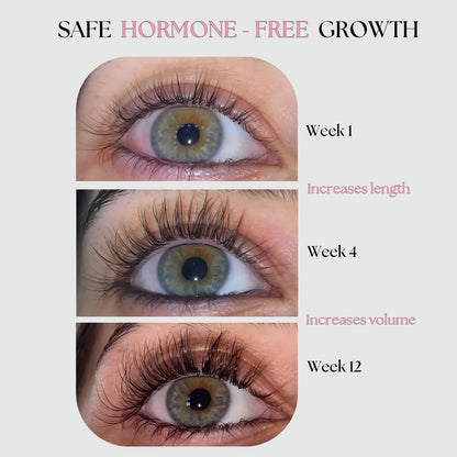 KAEMEX Eyelash Growth Serum & Conditioner Set - Hormone Free for Sensitive Eyes - 3ml Lash Serum + 3ml Eyelash Conditioner