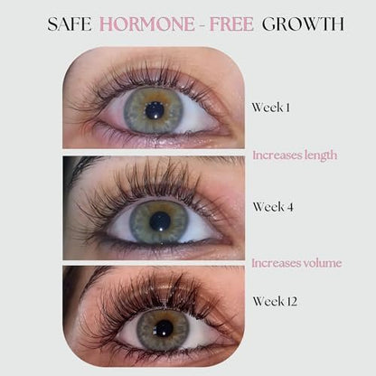 KAEMEX Eyelash Growth Serum & Conditioner Set - Hormone Free for Sensitive Eyes - 3ml Lash Serum + 3ml Eyelash Conditioner