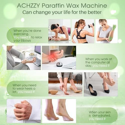 Achzzy Natural Paraffin Wax Refills, 12-Pack Aloe Scented Paraffin Wax Blocks for Hand and Feet Deep Hydration, Moisturizing & Nourishing Avelisse