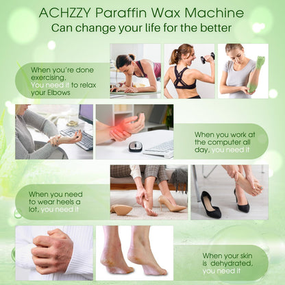 Achzzy Natural Paraffin Wax Refills, 12-Pack Aloe Scented Paraffin Wax Blocks for Hand and Feet Deep Hydration, Moisturizing & Nourishing Avelisse