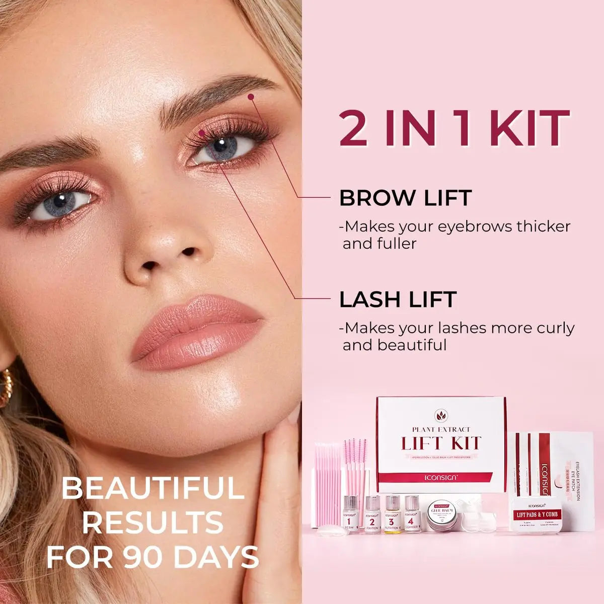 ICONSIGN Lash Lift Kit - Plant Extract Perming Kit for Salon, Beginner and Professional Avelisse