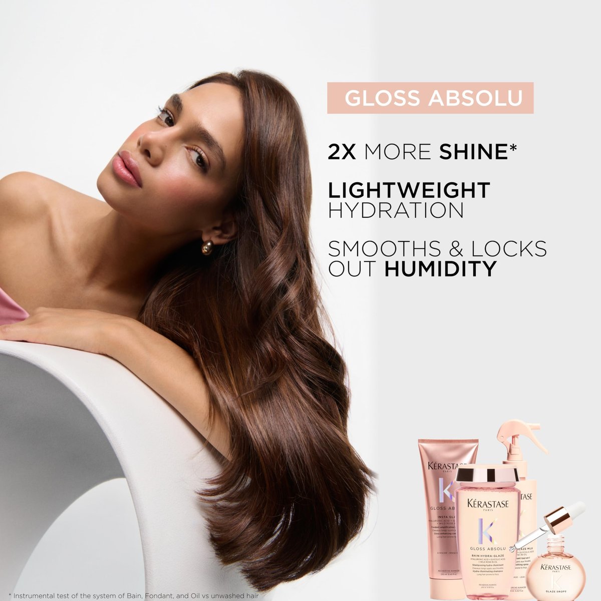 Kerastase Gloss Absolu Glaze Drops Anti-Frizz Hair Oil - Adds Gloss and Shine, Nourishes and Hydrates Hair with Hyaluronic Acid and Glycolic Acid, For All Hair Types Avelisse