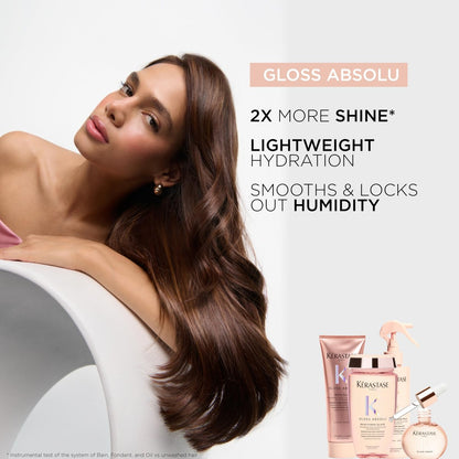 Kerastase Gloss Absolu Glaze Drops Anti-Frizz Hair Oil - Adds Gloss and Shine, Nourishes and Hydrates Hair with Hyaluronic Acid and Glycolic Acid, For All Hair Types Avelisse