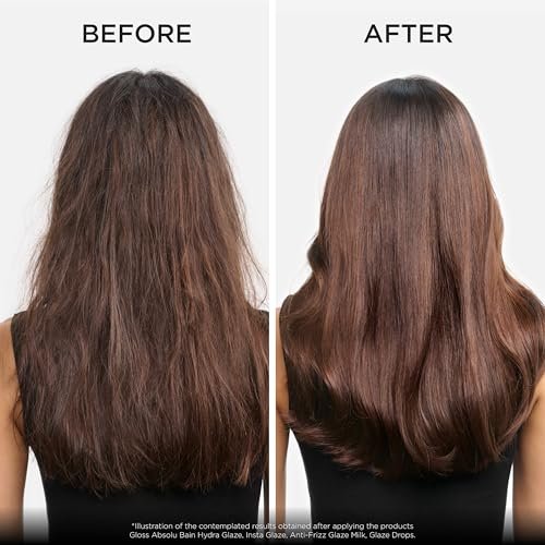 Kerastase Gloss Absolu Glaze Drops Anti-Frizz Hair Oil - Adds Gloss and Shine, Nourishes and Hydrates Hair with Hyaluronic Acid and Glycolic Acid, For All Hair Types Avelisse