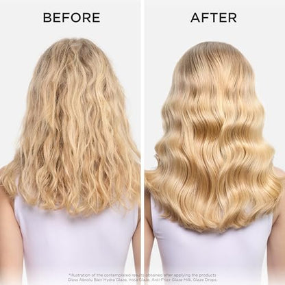 Kerastase Gloss Absolu Glaze Drops Anti-Frizz Hair Oil - Adds Gloss and Shine, Nourishes and Hydrates Hair with Hyaluronic Acid and Glycolic Acid, For All Hair Types Avelisse