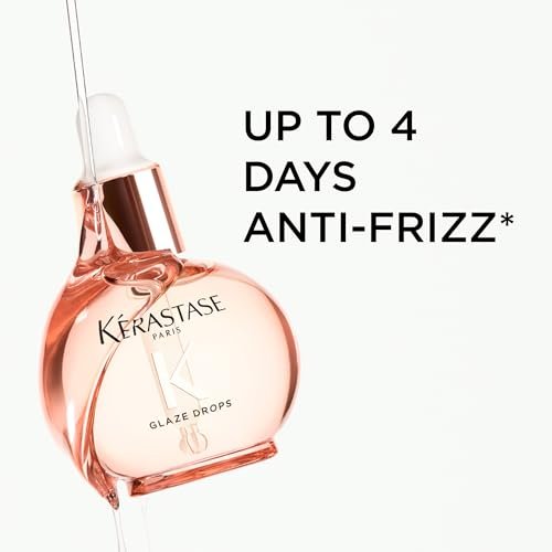 Kerastase Gloss Absolu Glaze Drops Anti-Frizz Hair Oil - Adds Gloss and Shine, Nourishes and Hydrates Hair with Hyaluronic Acid and Glycolic Acid, For All Hair Types Avelisse
