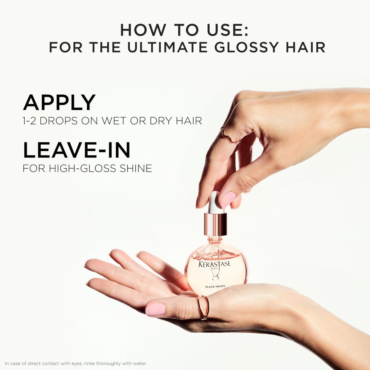 Kerastase Gloss Absolu Glaze Drops Anti-Frizz Hair Oil - Adds Gloss and Shine, Nourishes and Hydrates Hair with Hyaluronic Acid and Glycolic Acid, For All Hair Types Avelisse