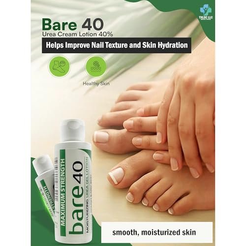 Professional Bare 40 Pro Lotion with 40% Urea Cream – Hydrating & Exfoliating for Dry, Rough Skin – Enriched with Tea Tree Oil, Aloe Vera & Jojoba Beads Avelisse
