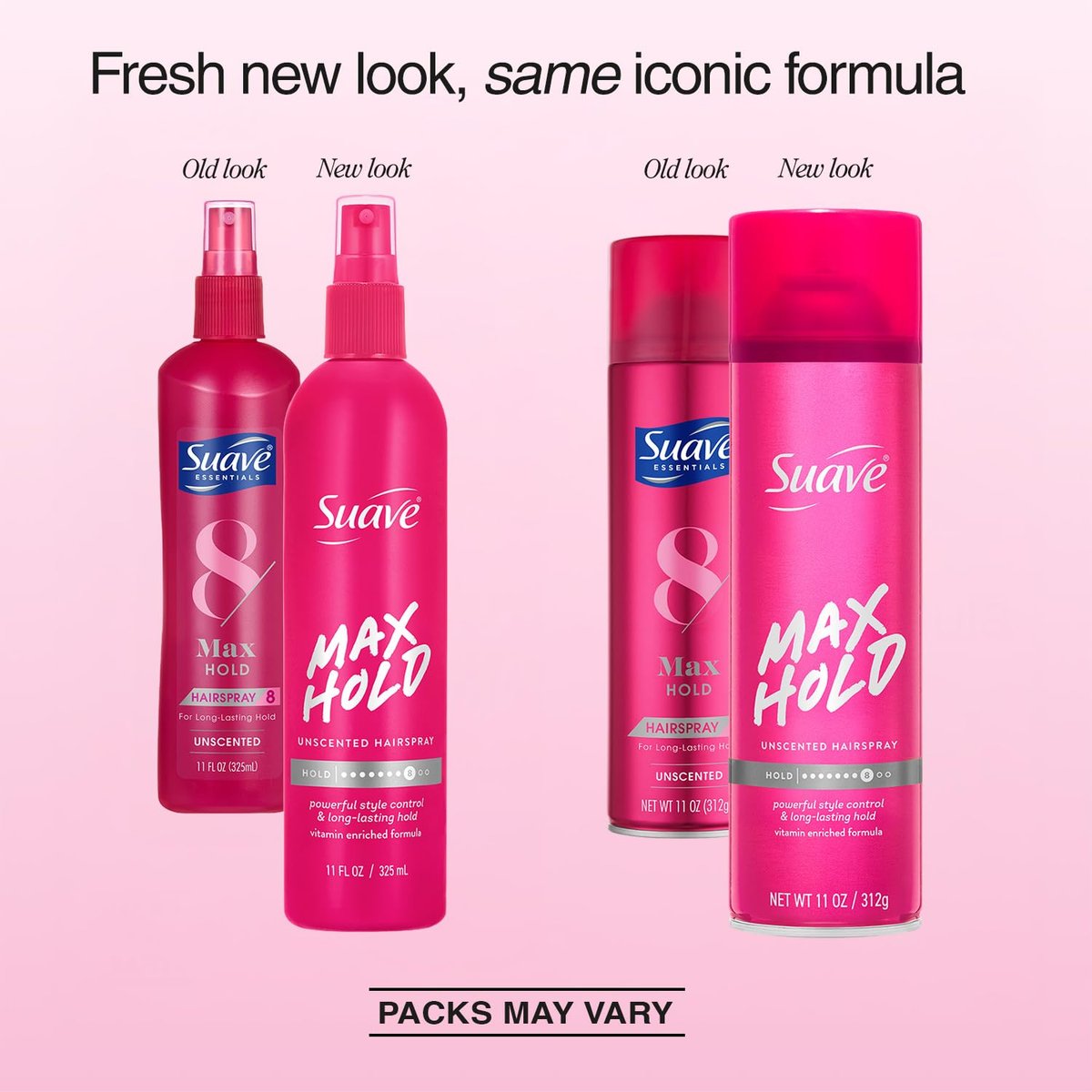 Suave Hairspray Unscented Max Hold Variety 2-Pack – Non-Aerosol & Aerosol, 11 oz Each Avelisse