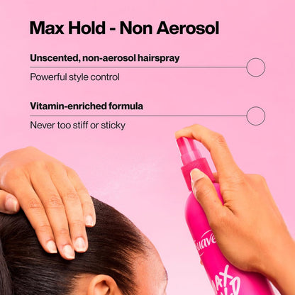 Suave Hairspray Unscented Max Hold Variety 2-Pack – Non-Aerosol & Aerosol, 11 oz Each Avelisse
