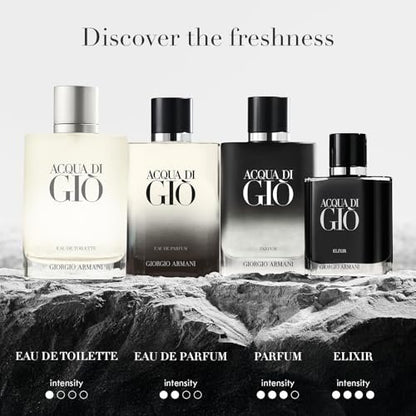 Armani Beauty Acqua di Giò Elixir – Woody & Earthy Cologne for Men with Violet, Leather & Marine Accords – 1.6 Fl Oz Avelisse