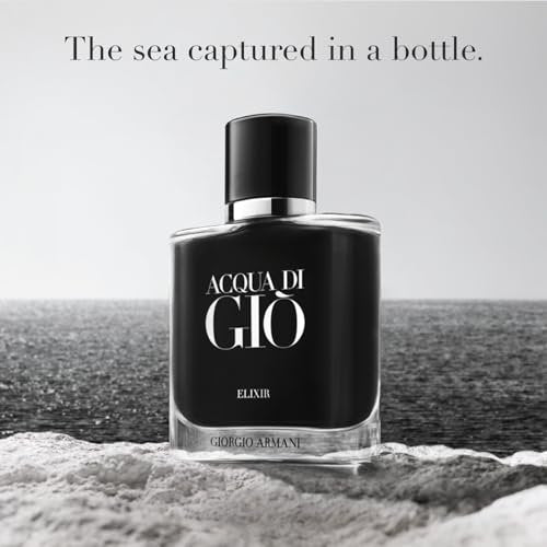 Armani Beauty Acqua di Giò Elixir – Woody & Earthy Cologne for Men with Violet, Leather & Marine Accords – 1.6 Fl Oz Avelisse