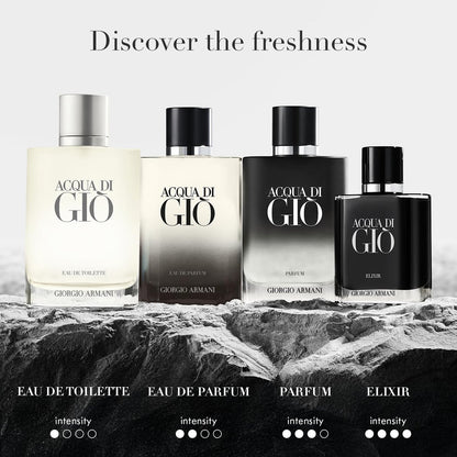 Armani Beauty Acqua di Giò Elixir – Woody & Earthy Cologne for Men with Violet, Leather & Marine Accords – 1.6 Fl Oz Avelisse