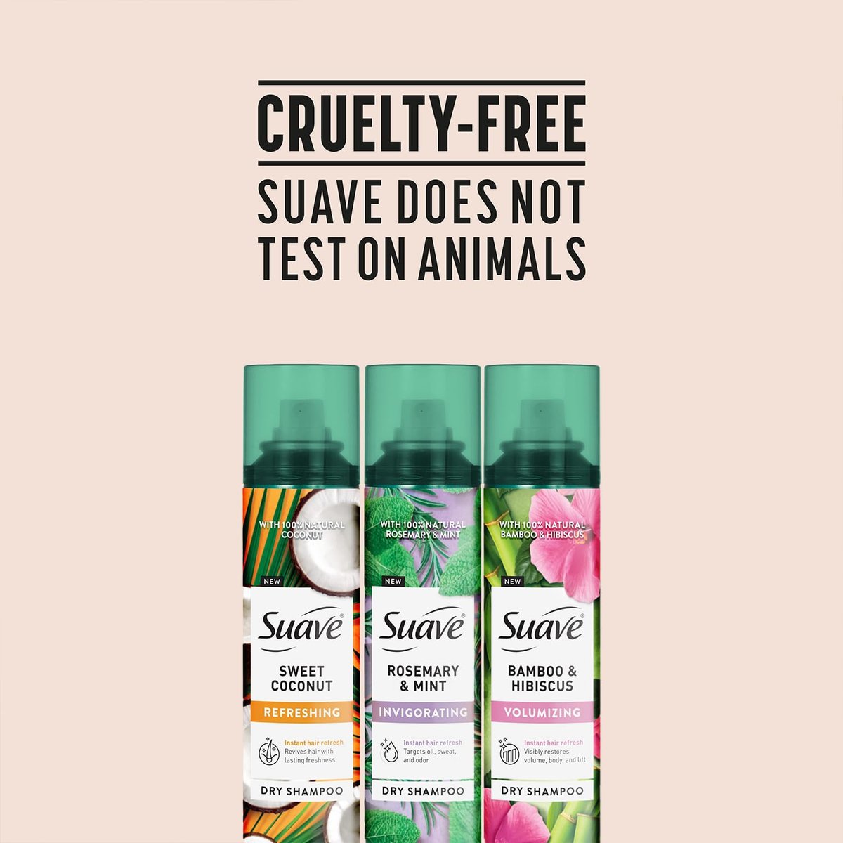 Suave Dry Shampoo Variety 3-Pack – Invigorating Rosemary & Mint, Volumizing Bamboo & Hibiscus, Refreshing Sweet Coconut, 4.3 Oz Each Avelisse
