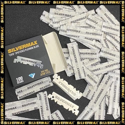 Silvermax Japan Steel Single Edge Razor Blades – 100 Pack for Precision Shaving