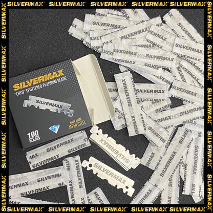 Silvermax Japan Steel Single Edge Razor Blades – 100 Pack for Precision Shaving