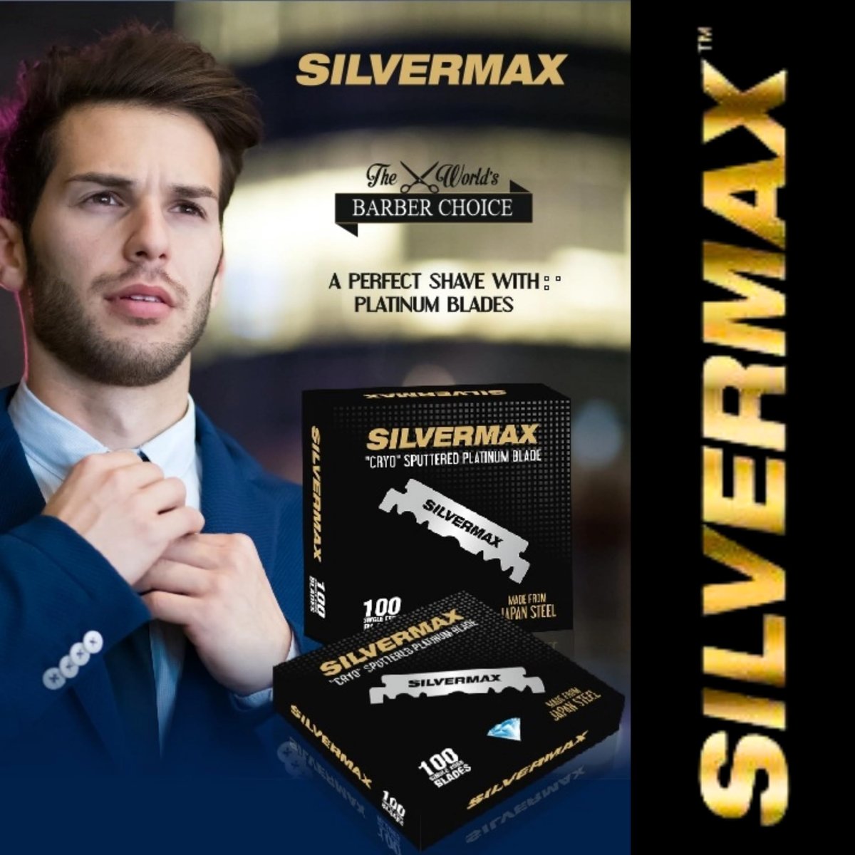 Silvermax Japan Steel Single Edge Razor Blades – 100 Pack for Precision Shaving - görsel 3