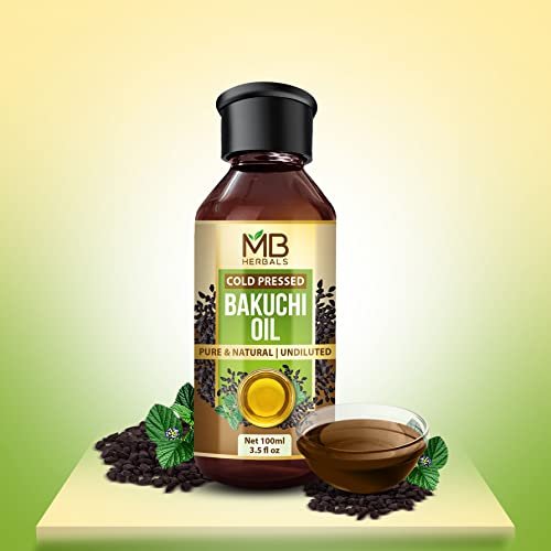 MB Herbals Bakuchi Oil – 100% Pure Psoralea corylifolia Oil for External Use, 100ml (3.5 Fl Oz) Avelisse