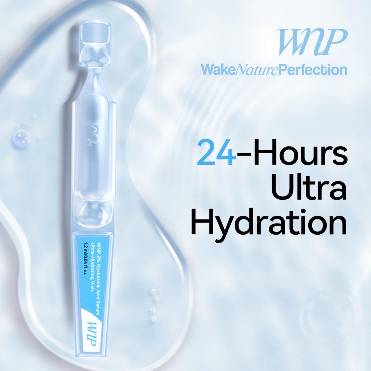 WNP Emergency Repair Serum Set: Ultra 3% Hydrating Serum with 4D Hyaluronic Acid Firming Oil-Suspension Serum - Single-Use Skincare for Sensitive Skin - 60 Vials Avelisse
