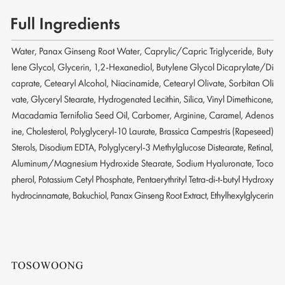 TOSOWOONG Ginseng Plus Retinal Eye Serum - Korean Anti-Aging Eye Cream with Retinal, Niacinamide & Bakuchiol for Puffy Eyes, Dark Circles, Fine Lines & Wrinkles, 1.01 fl.oz.