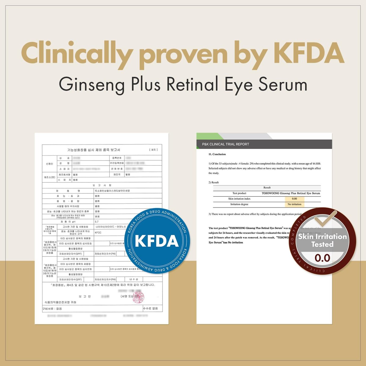 TOSOWOONG Ginseng Plus Retinal Eye Serum - Korean Anti-Aging Eye Cream with Retinal, Niacinamide & Bakuchiol for Puffy Eyes, Dark Circles, Fine Lines & Wrinkles, 1.01 fl.oz. - görsel 9