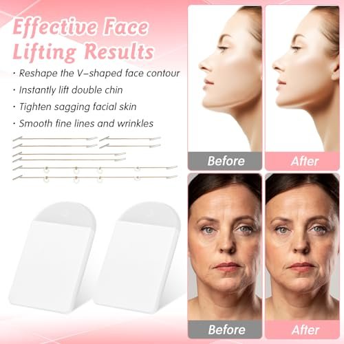 Lnngub 60 Pcs Face Lift Tape - Invisible Instant Facelift Tape for Sagging Skin, Eyes, Neck, Double Chin & Wrinkles - görsel 12