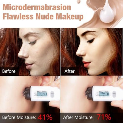 2 Pack Color Changing Foundation - Lightweight Medium Coverage Liquid Makeup Conceals Blemishes & Freckles for All Skin Types, 30ml Each