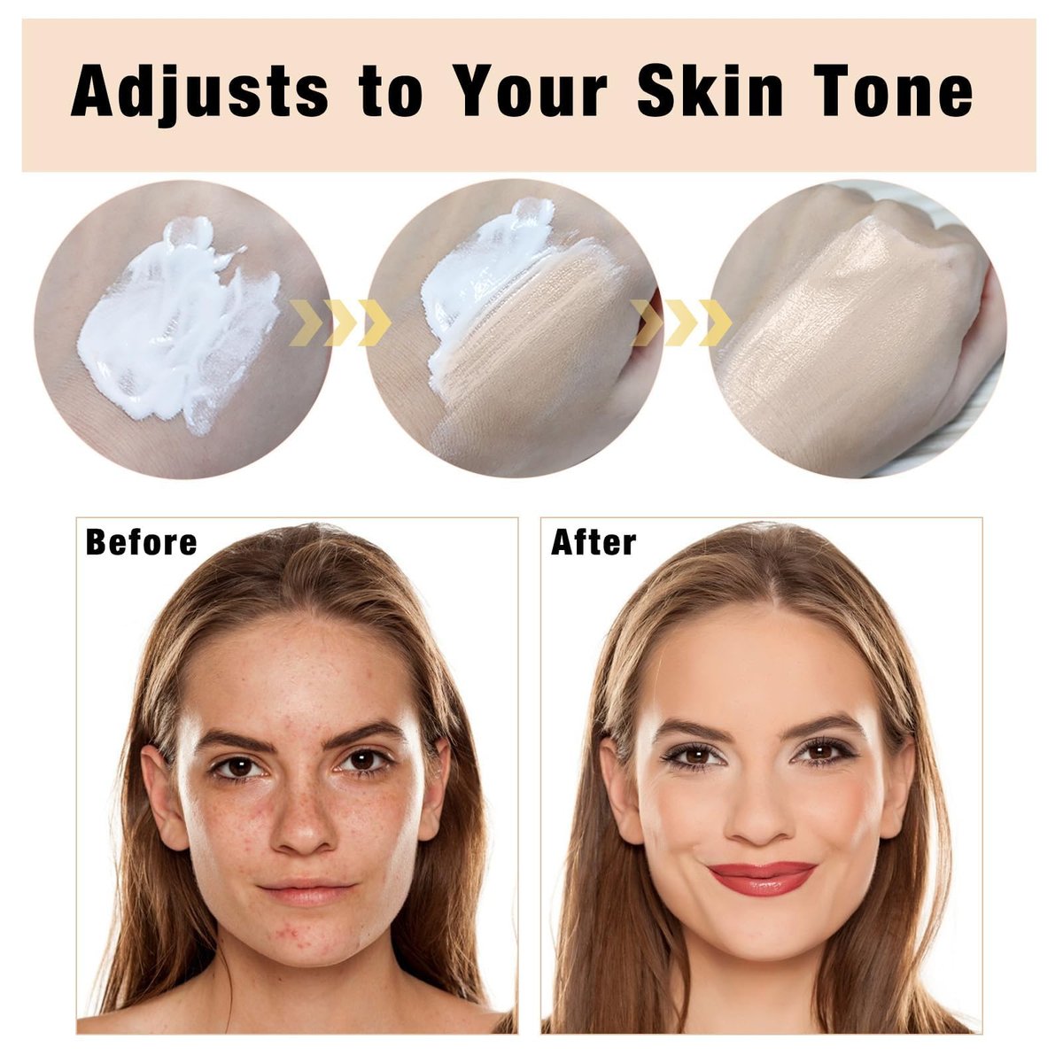 2 Pack Color Changing Foundation - Lightweight Medium Coverage Liquid Makeup Conceals Blemishes & Freckles for All Skin Types, 30ml Each - görsel 5