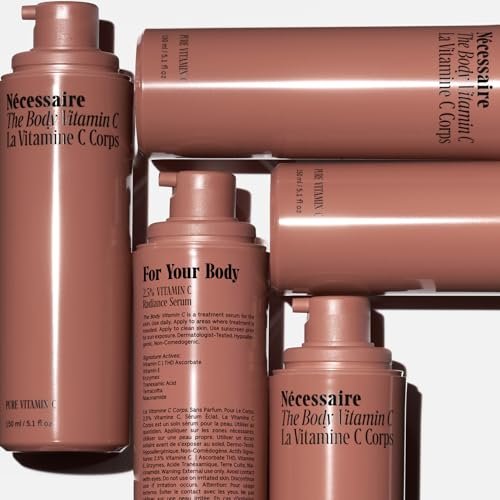 Nécessaire The Body Vitamin C Serum – Brightening Body Serum with Pure Vitamin C, Tranexamic Acid & Enzymes for Uneven Skin Tone | Dermatologist-Tested, Hypoallergenic, 5.1 oz Avelisse