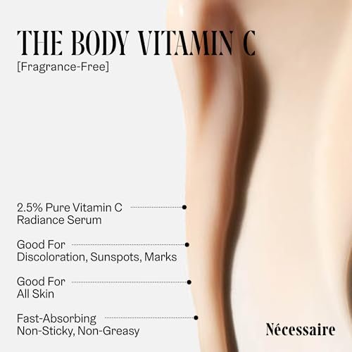 Nécessaire The Body Vitamin C Serum – Brightening Body Serum with Pure Vitamin C, Tranexamic Acid & Enzymes for Uneven Skin Tone | Dermatologist-Tested, Hypoallergenic, 5.1 oz Avelisse