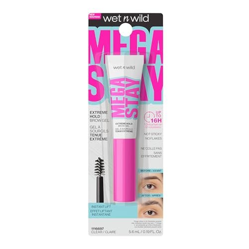 wet n wild Mega Stay Extreme Hold Brow Gel - Clear, Long-Lasting 16-Hour Wear, Lightweight & Non-Sticky - görsel 14