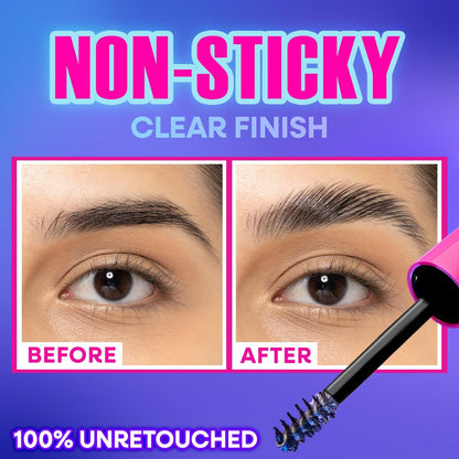 wet n wild Mega Stay Extreme Hold Brow Gel - Clear, Long-Lasting 16-Hour Wear, Lightweight & Non-Sticky