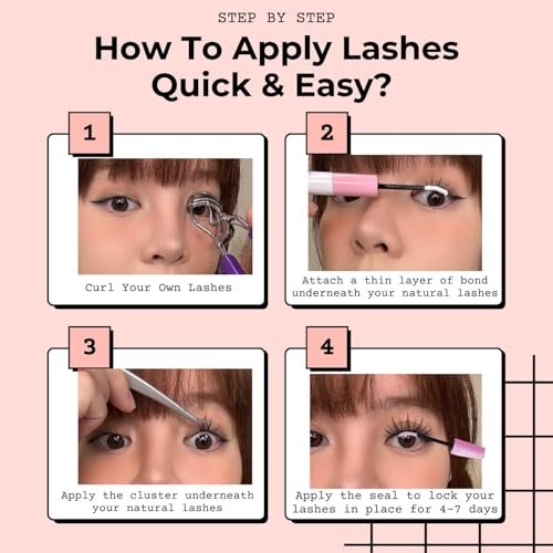 Ninetynine Dreams 100PCs Fantasy Lashes Manhua Anime DIY Spiky Lash Clusters 10-16mm C+ Curl – Lightweight, Reusable, Waterproof Individual Eyelashes with Thin Comfortable Band Avelisse