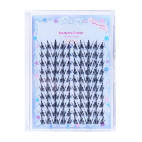 Ninetynine Dreams 100PCs Fantasy Lashes Manhua Anime DIY Spiky Lash Clusters 10-16mm C+ Curl – Lightweight, Reusable, Waterproof Individual Eyelashes with Thin Comfortable Band Avelisse