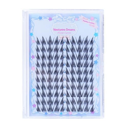 Ninetynine Dreams 100PCs Fantasy Lashes Manhua Anime DIY Spiky Lash Clusters 10-16mm C+ Curl – Lightweight, Reusable, Waterproof Individual Eyelashes with Thin Comfortable Band Avelisse
