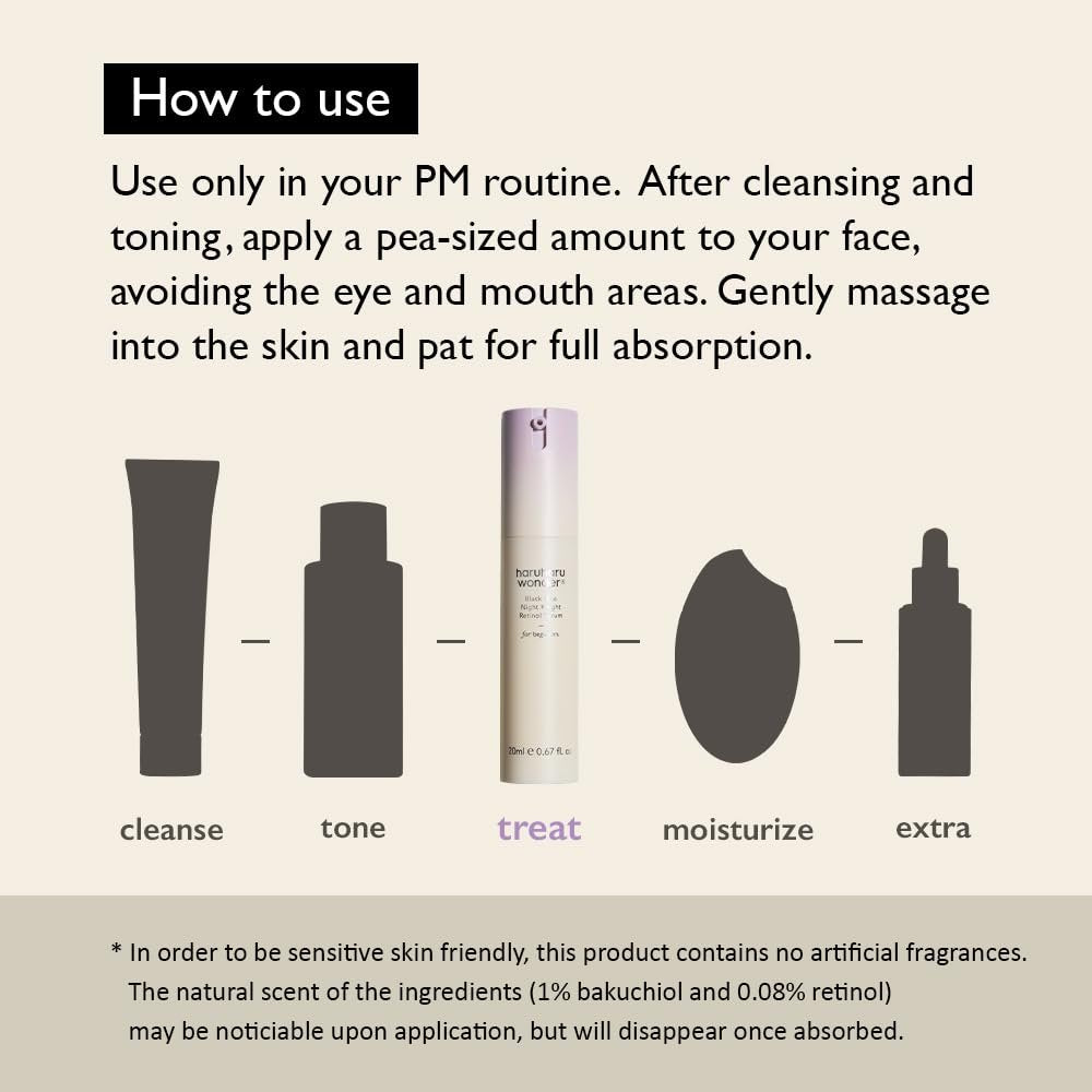 Haruharu Wonder Black Rice Night Knight Retinol Serum – Firming & Smoothing Night Treatment with Hydrating Formula, 0.67 fl.oz - görsel 15