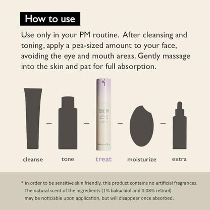 Haruharu Wonder Black Rice Night Knight Retinol Serum – Firming & Smoothing Night Treatment with Hydrating Formula, 0.67 fl.oz