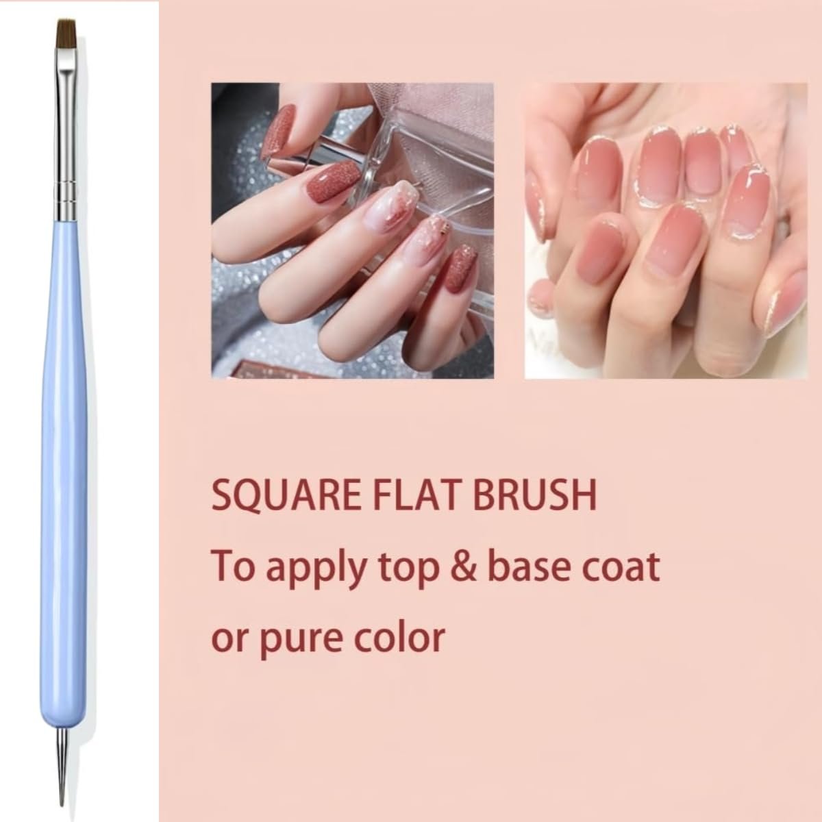 Faiteary 6-Piece Nail Art Brushes Set - Professional Nail Design Painting Brushes with Liner, Extension Gel Brush, Builder Gel Brush & Dotting Tool for DIY Nail Art - görsel 13