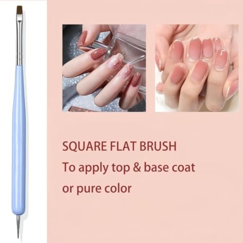 Faiteary 6-Piece Nail Art Brushes Set - Professional Nail Design Painting Brushes with Liner, Extension Gel Brush, Builder Gel Brush & Dotting Tool for DIY Nail Art - görsel 14