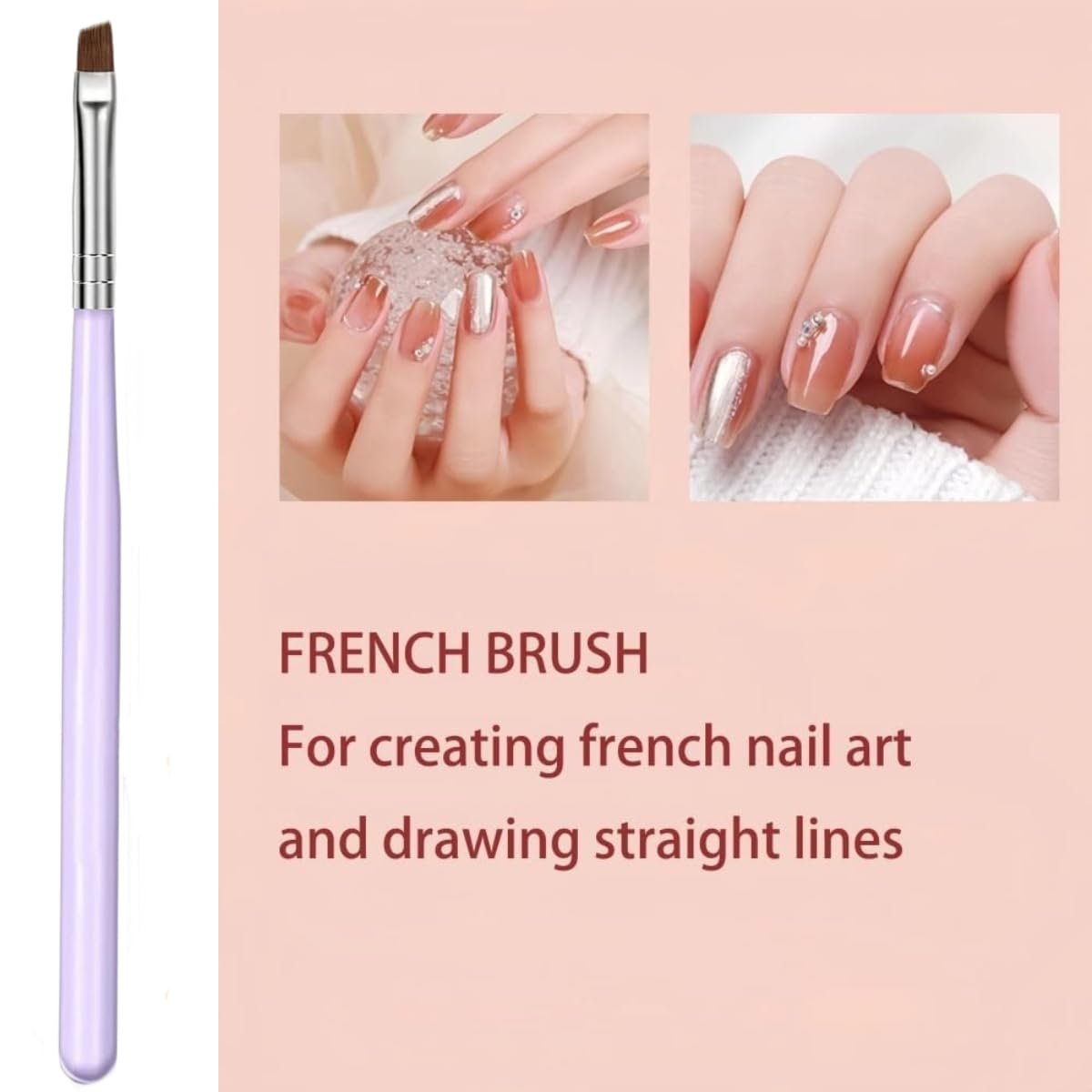 Faiteary 6-Piece Nail Art Brushes Set - Professional Nail Design Painting Brushes with Liner, Extension Gel Brush, Builder Gel Brush & Dotting Tool for DIY Nail Art - görsel 3