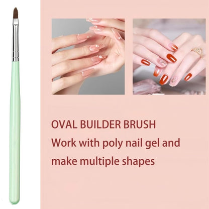 Faiteary 6-Piece Nail Art Brushes Set - Professional Nail Design Painting Brushes with Liner, Extension Gel Brush, Builder Gel Brush & Dotting Tool for DIY Nail Art