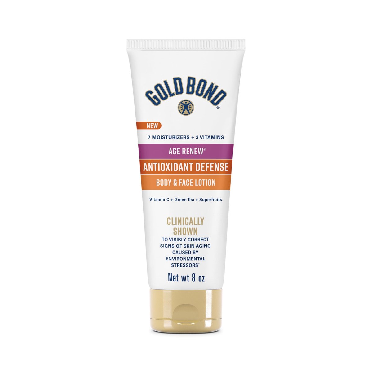 Gold Bond Age Renew Antioxidant Defense Body & Face Lotion, Brightens, Smooths & Evens Skin Tone, Nongreasy Moisturizer With Vitamin C, Superfruits & Green Tea, 8 oz Avelisse