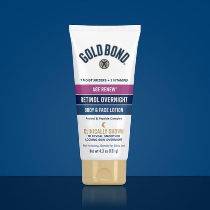 Gold Bond Age Renew Day & Night Duo Lotion Set for Body & Face – Crepe Corrector & Retinol Overnight Lotion, Visibly Firms & Smooths Skin, 8.6 oz Each (Pack of 2) Avelisse