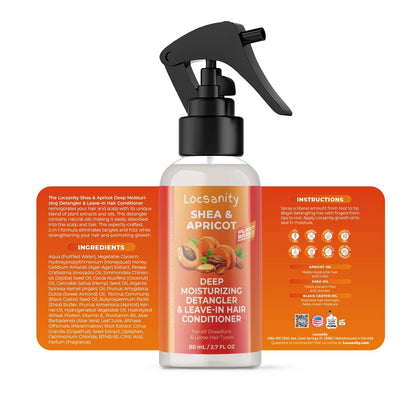 Locsanity Natural & Organic Loose Natural Sample Travel Kit – 2-in-1 Shampoo/Conditioner, Deep Moisturizing Conditioner, Hair Oil, Detangler Leave-in Conditioner, Smooth Liquid Edge Gel