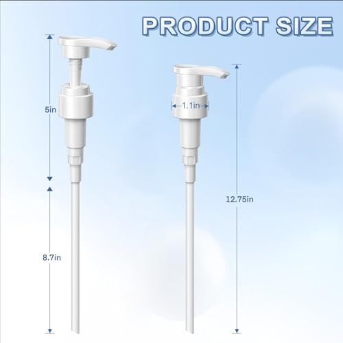 2-Pack Leak Proof Pump Dispenser for Shampoo & Conditioner - Extended Trimmable Tube, Fits 1-Inch Mouth Bottles Up to 33.8 oz - White by luuckeeys - görsel 6
